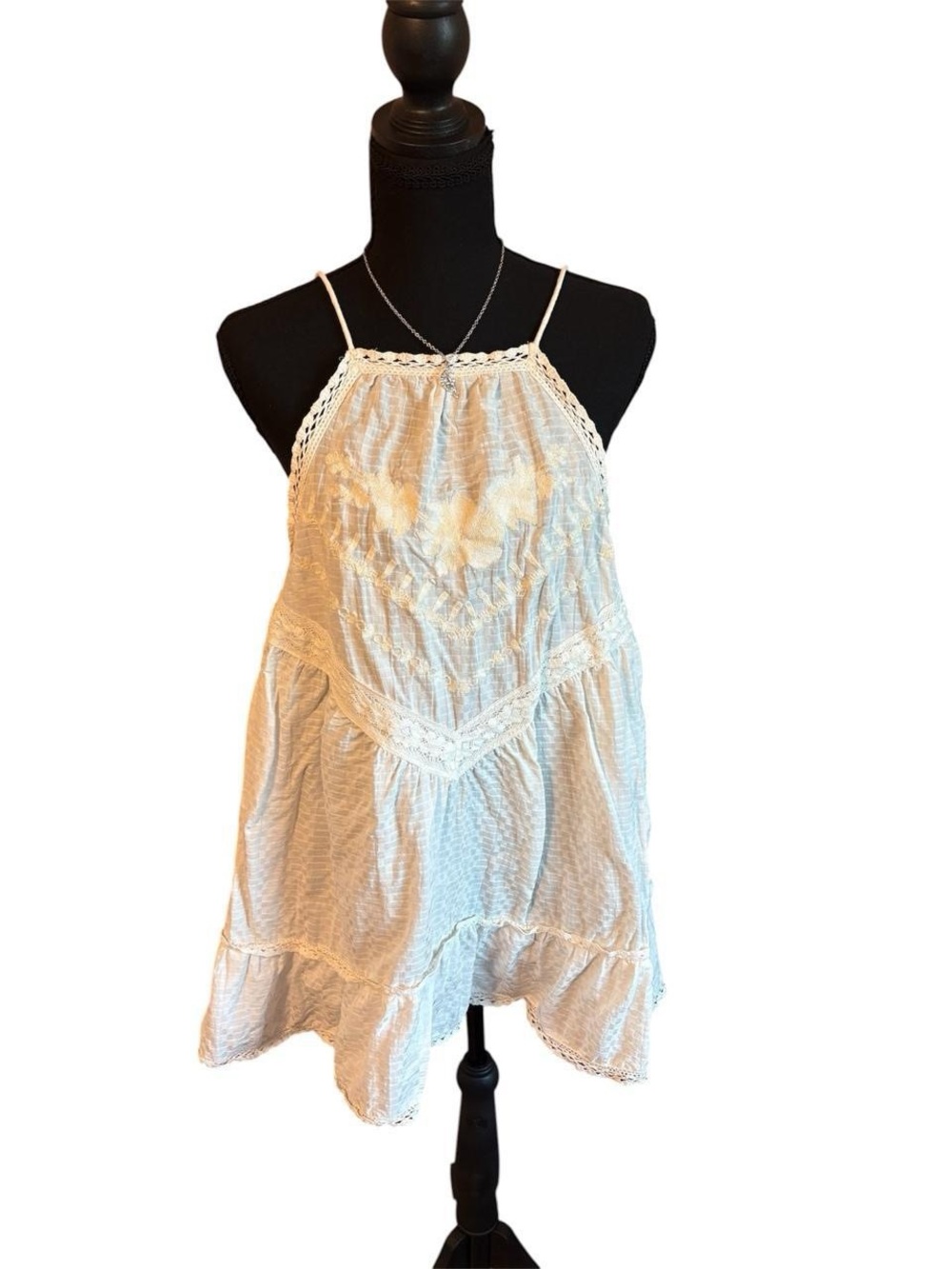 Free People Elisa Tunic Top - Ivory, Size Small
